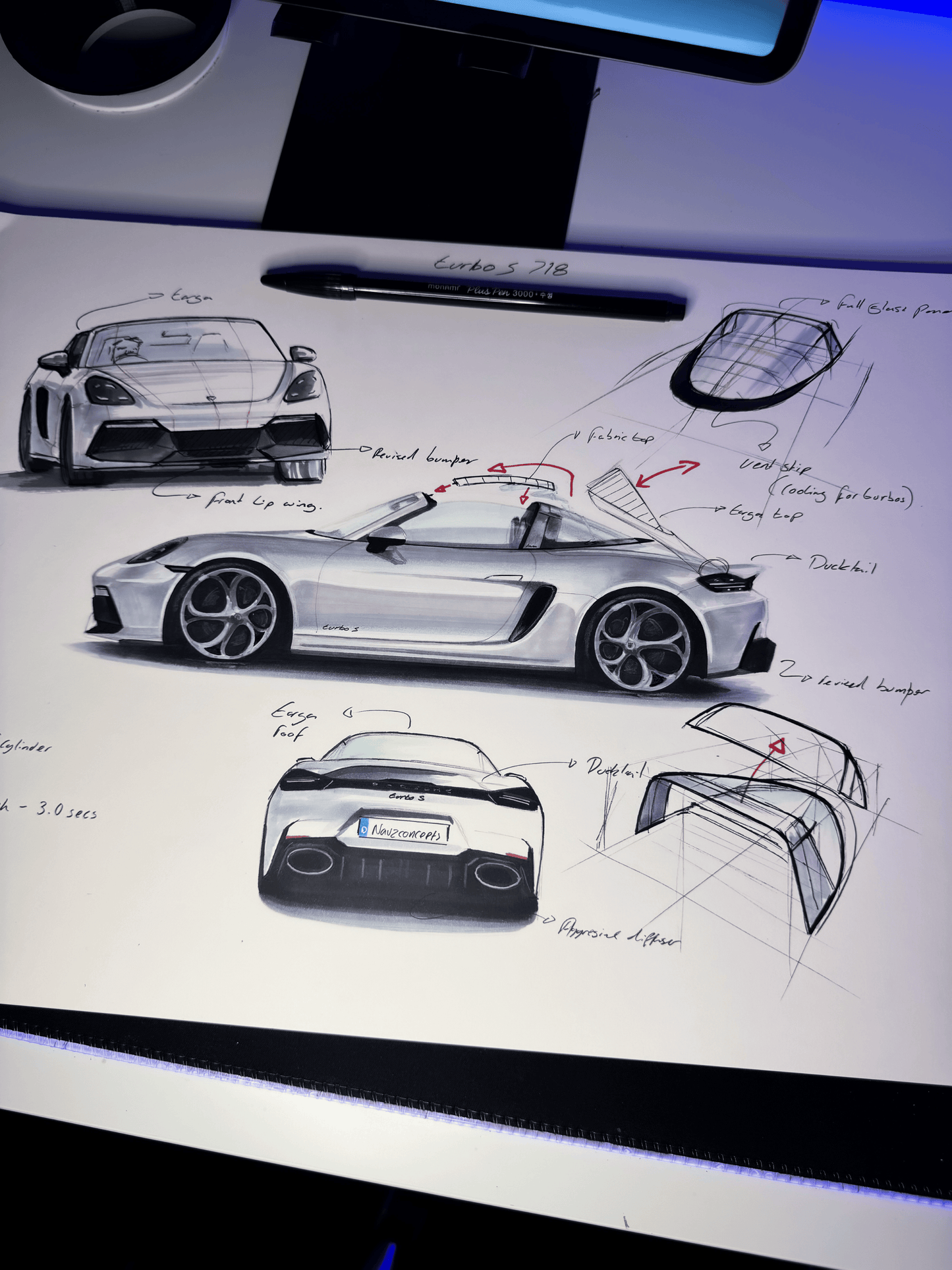 718 Turbo Targa concept T shirt